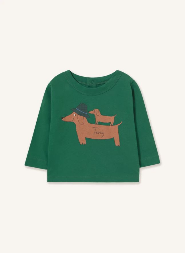 T-shirt Chiens Coton Bio Bébé | Vert