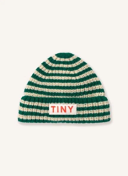 Bonnet Rayé Laine Bébé | Vert