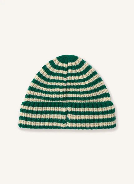 Bonnet Rayé Laine Bébé | Vert