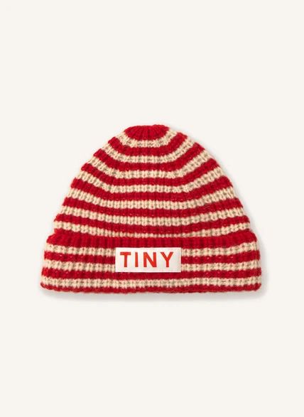 Bonnet Rayé Laine Bébé | Rouge