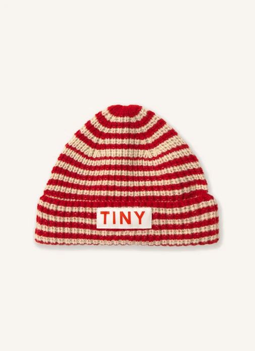 Bonnet Rayé Laine | Rouge