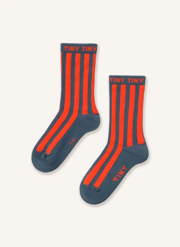 Chaussettes Rayées | Rouge