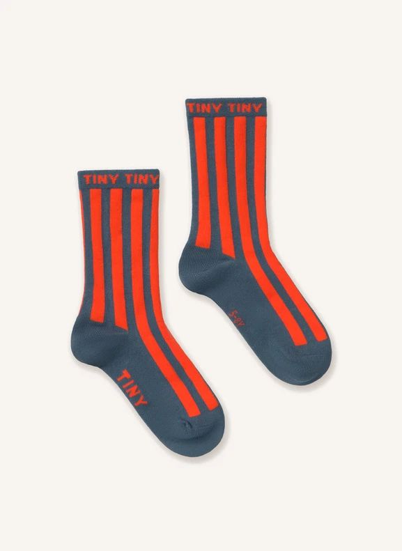 Chaussettes Rayées | Rouge