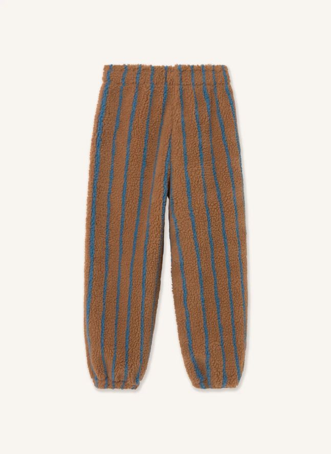 Jogger Façon Sherpa Rayé | Marron