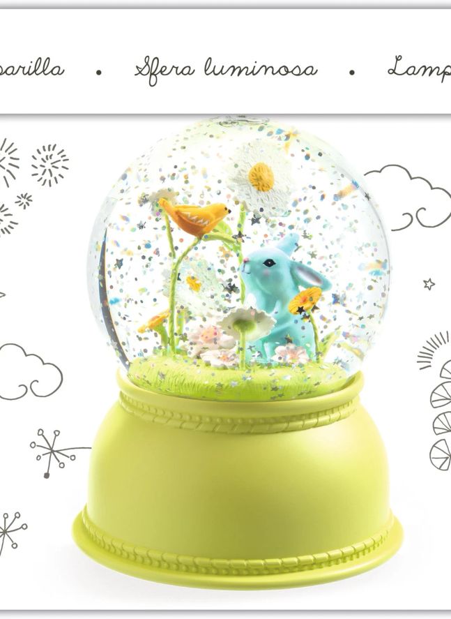 Veilleuse boule à neige Lapin