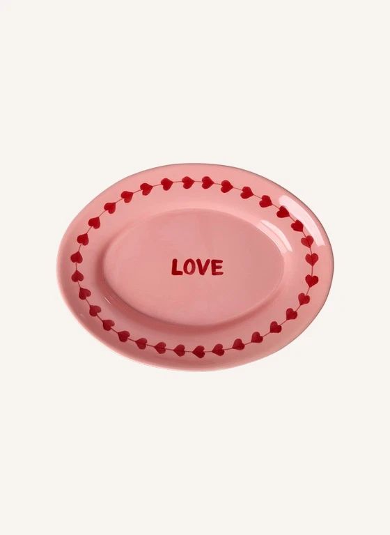 Plat en Céramique Love | Rose- Image produit n°3