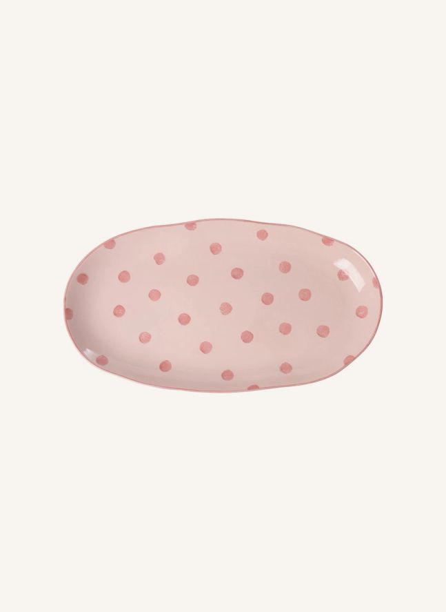 Plat en Céramique Pois | Corail