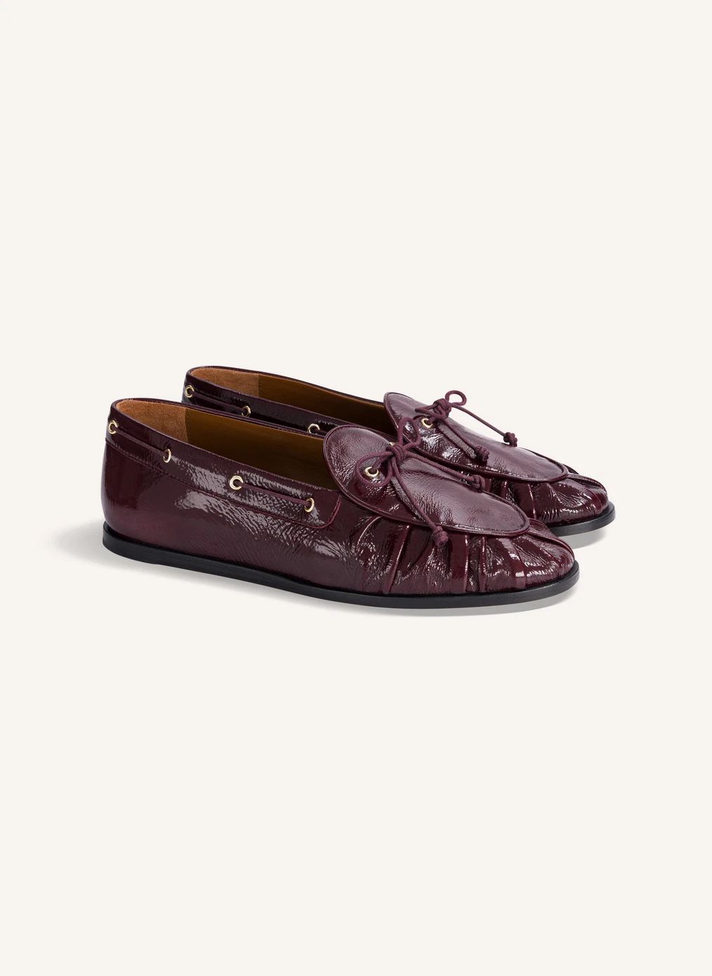 Chaussures Bateau Como Cuir Verni | Bordeaux- Image produit n°2