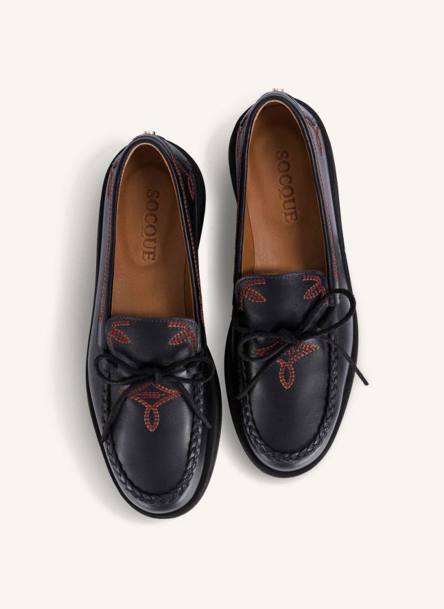Mocassins Totem Cuir | Noir