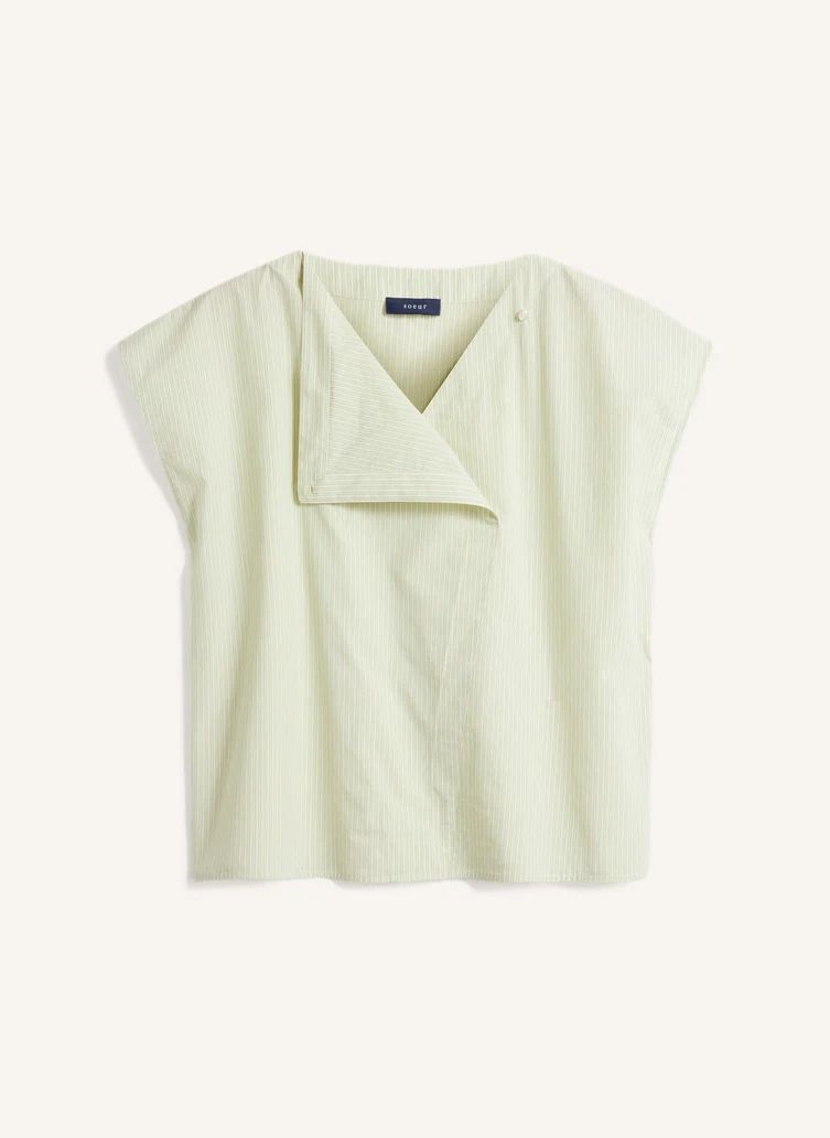 Blouse Lorena Coton | Vert pâle- Image produit n°0