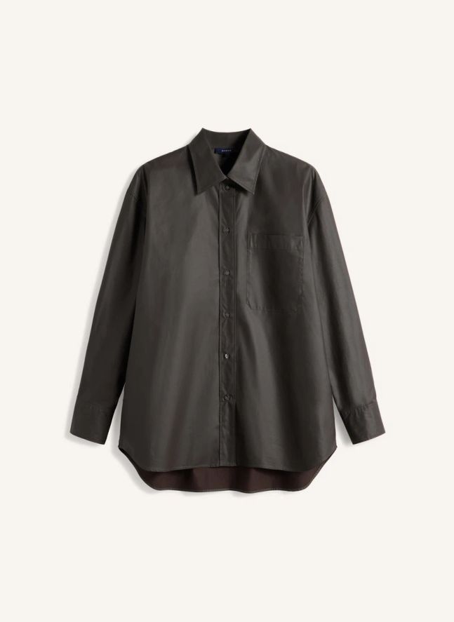 Chemise Carlotta Coton Bio | Marron foncé
