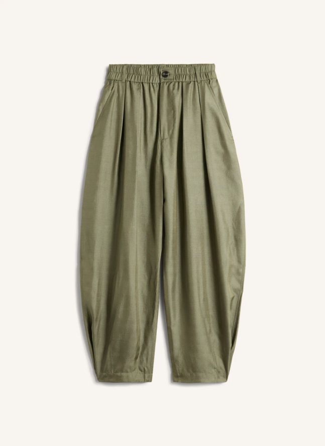 Pantalon Vernon Soie | Vert de gris