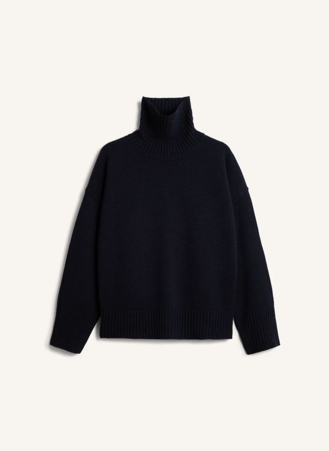 Pull William Laine Mérinos | Bleu marine