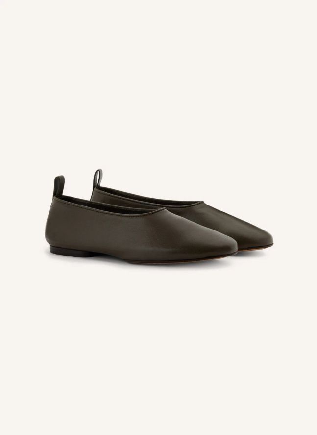 Ballerines Bala Cuir | Kaki foncé