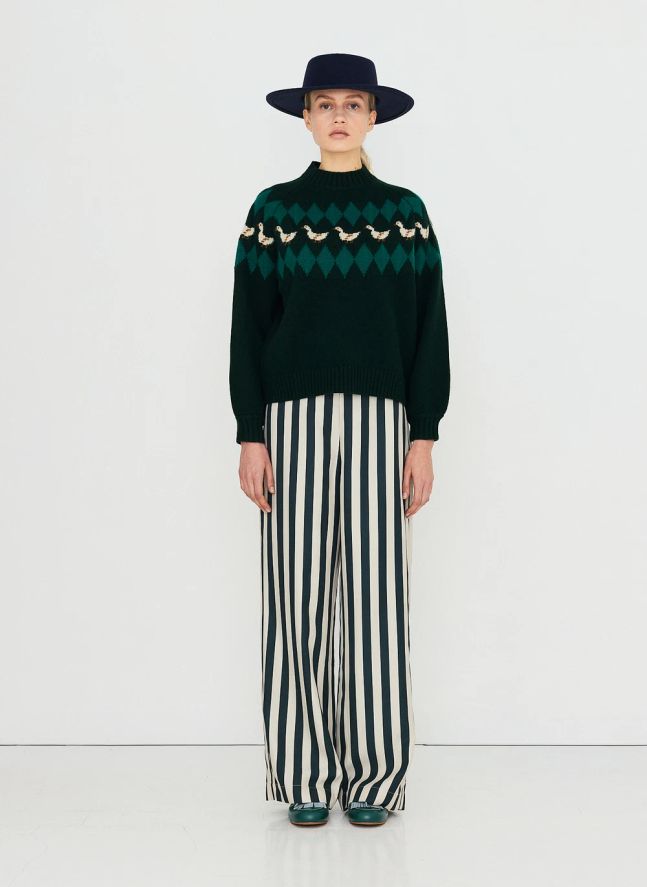 Pull Geese Laine | Bleu