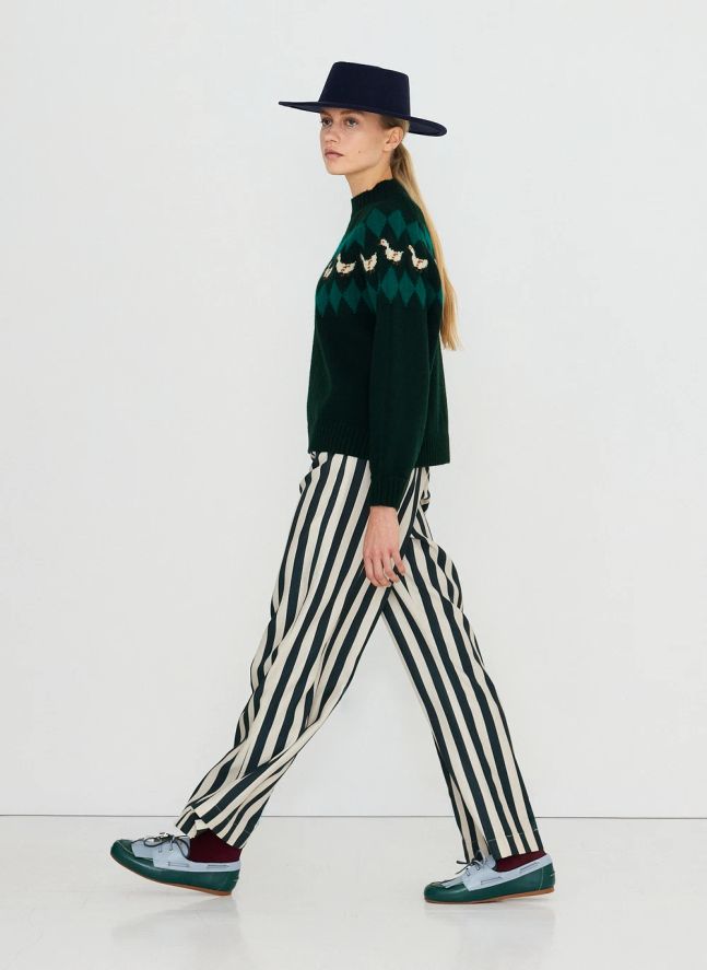 Pull Geese Laine | Bleu