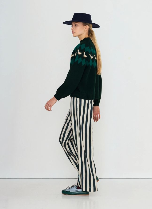 Pull Geese Laine | Bleu