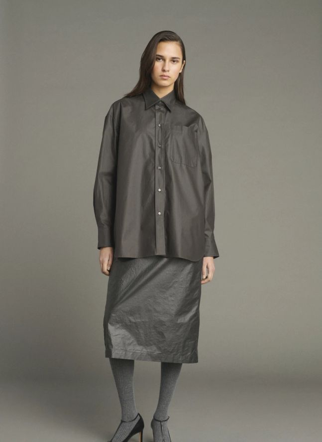 Chemise Carlotta Coton Bio | Marron foncé