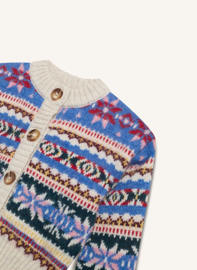 Gilet Caia Jacquard Fibres Recyclées Bébé | Bleu