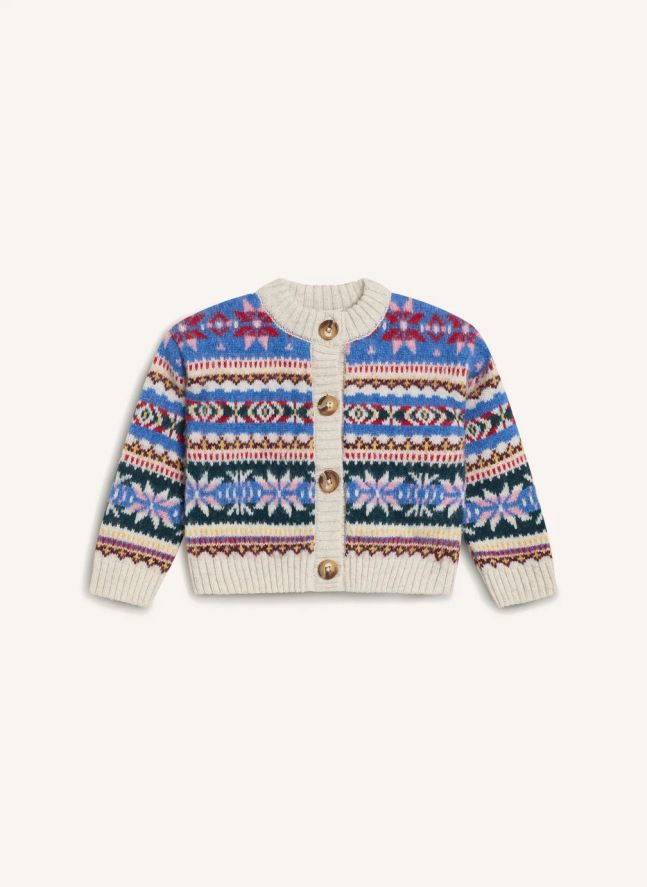 Gilet Caia Jacquard Fibres Recyclées Bébé | Bleu