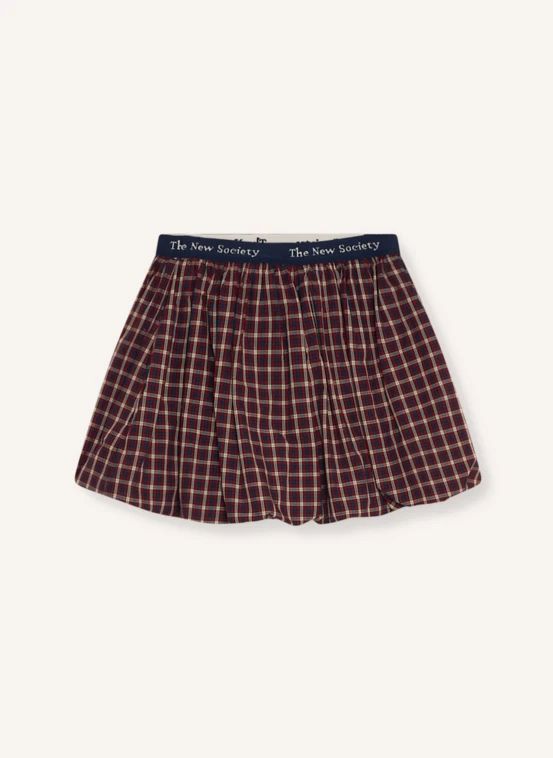 Jupe Orbit Carreaux | Bordeaux- Image produit n°0
