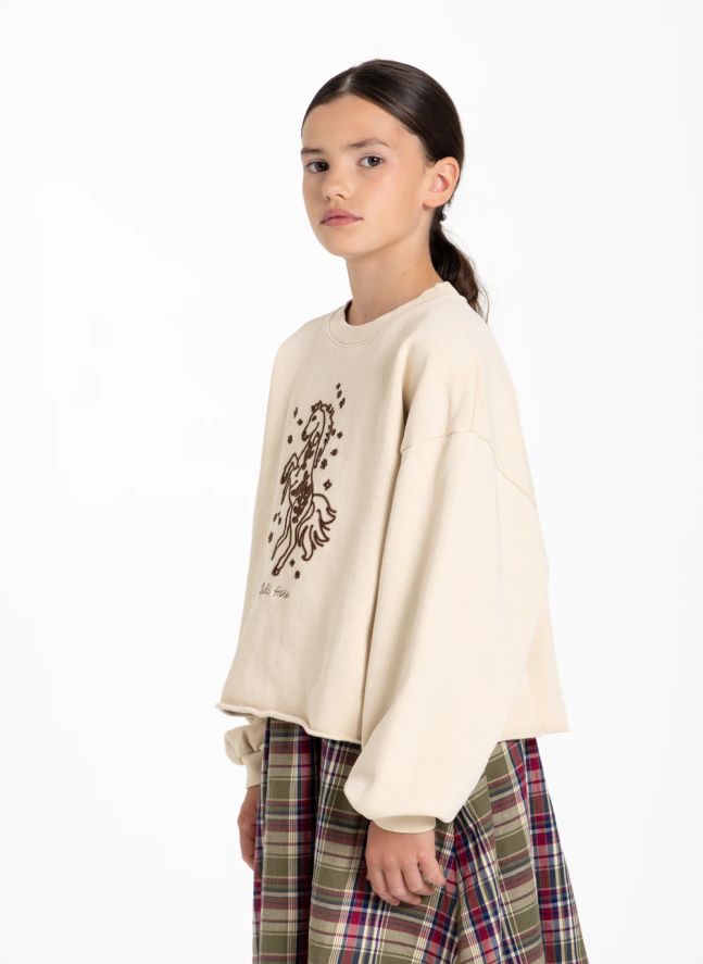 Sweat Belmont Wild Horses Coton Bio | Crème
