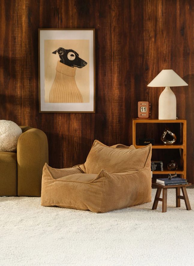 Teen Ribbed Velvet Club Armchair | Brown