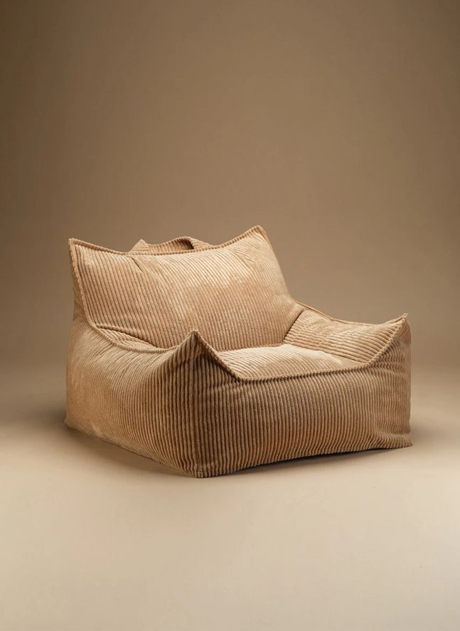 Teen Ribbed Velvet Club Armchair | Brown
