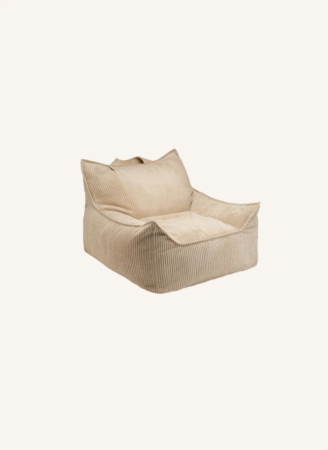 Teen Ribbed Velvet Club Armchair | Light brown
