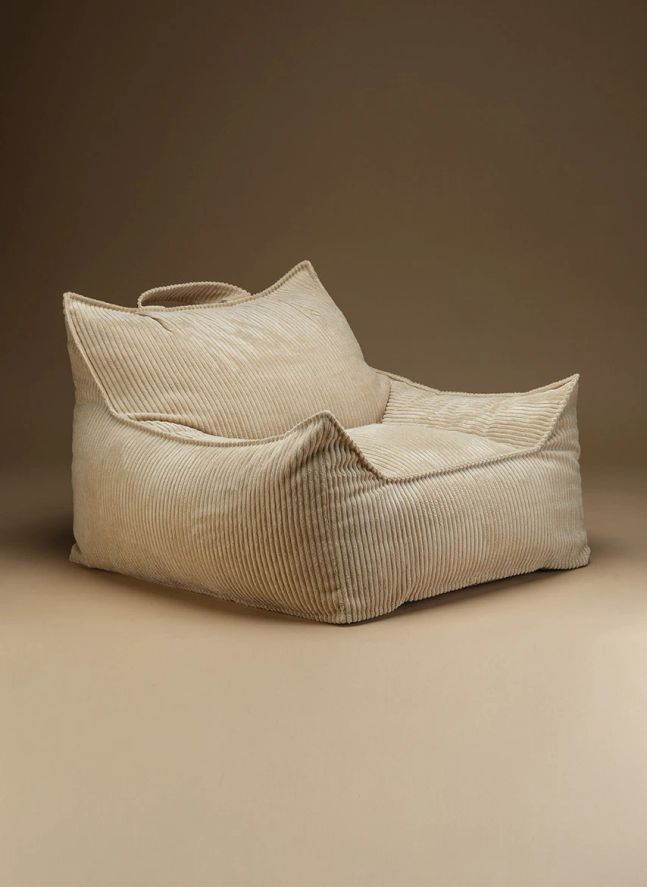 Teen Ribbed Velvet Club Armchair | Light brown