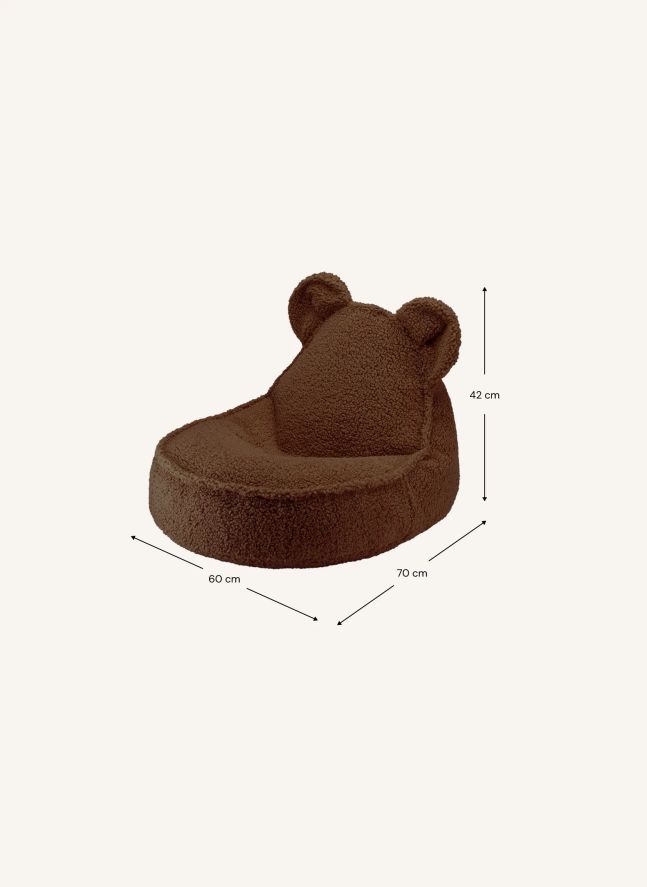 Fauteuil en teddy Bear | Marron foncé