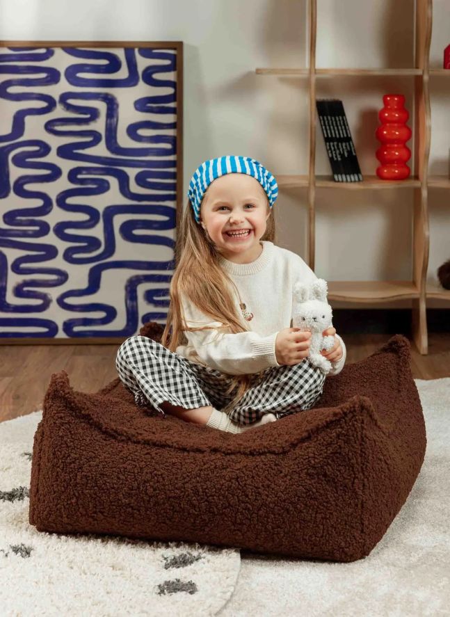 Teddy Bear Ottoman | Dark Brown