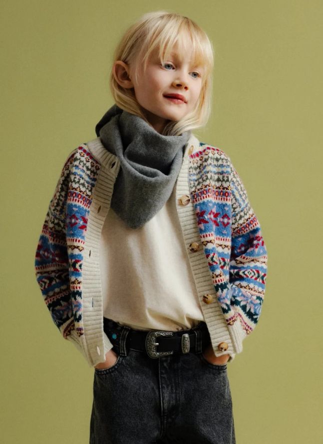 Gilet Caia Jacquard Fibres Recyclées | Bleu