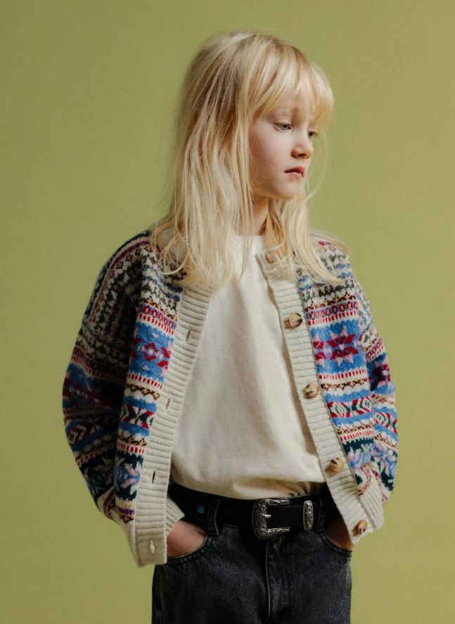Gilet Caia Jacquard Fibres Recyclées | Bleu