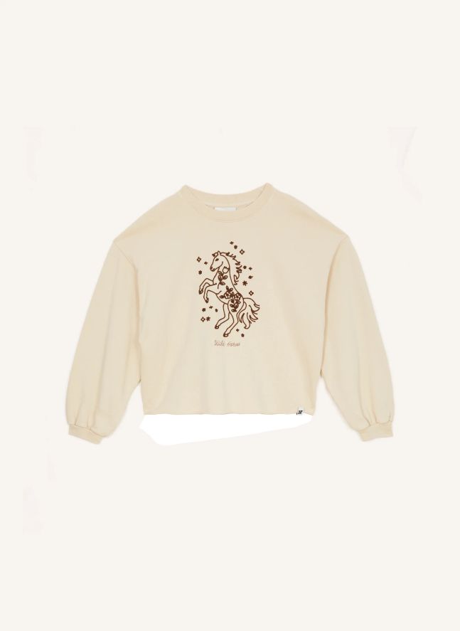 Sweat Belmont Wild Horses Coton Bio | Crème
