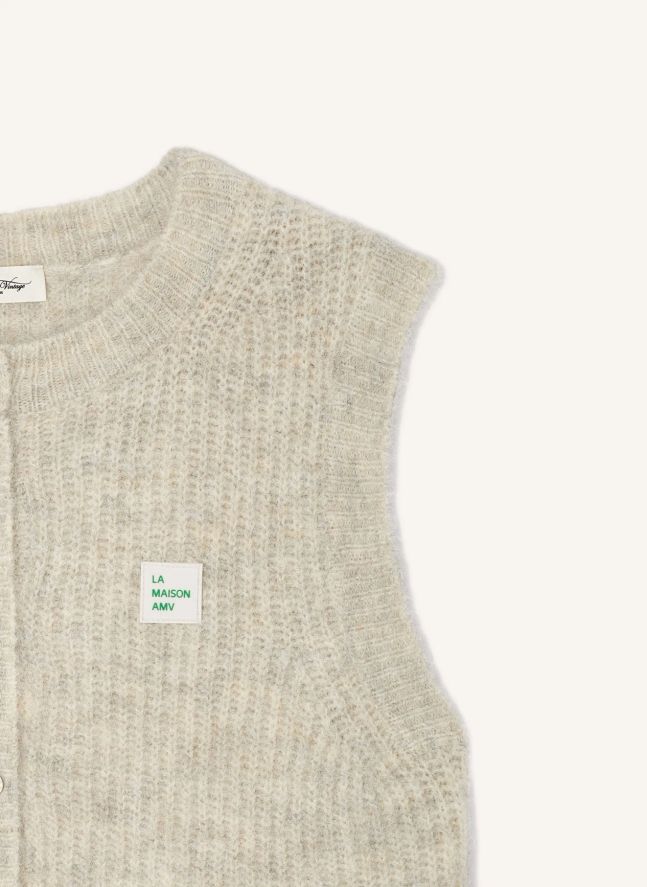Gilet East Alpaga | Gris chiné