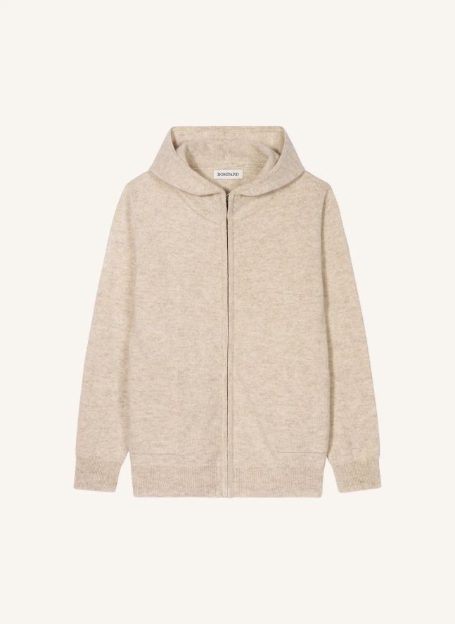 Pull à Capuche Cachemire | Sable