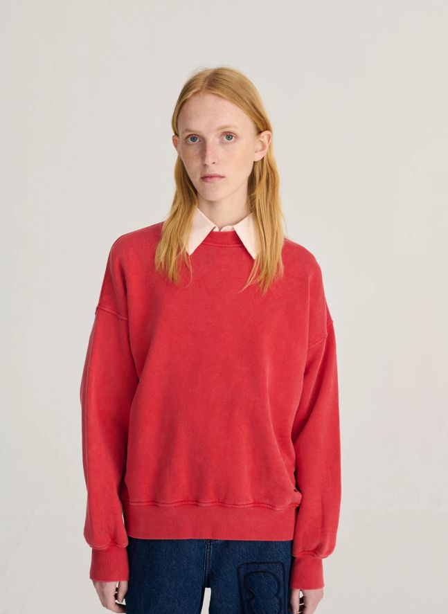Sweat Hidden Monster Coton Bio | Rouge
