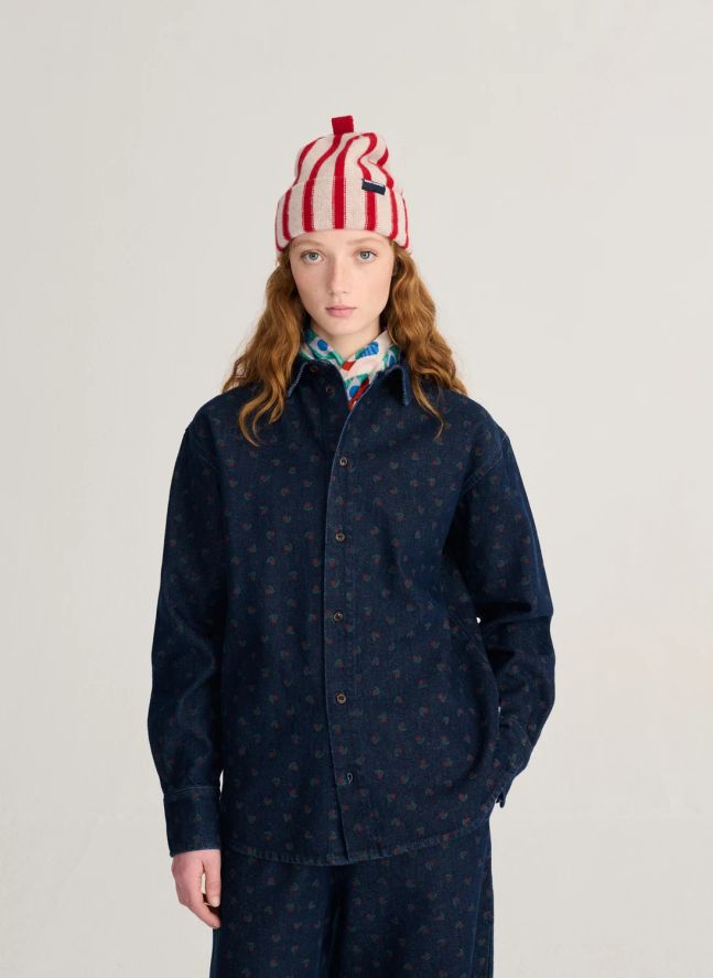 Chemise Swamp Whirl Coton Bio | Bleu marine