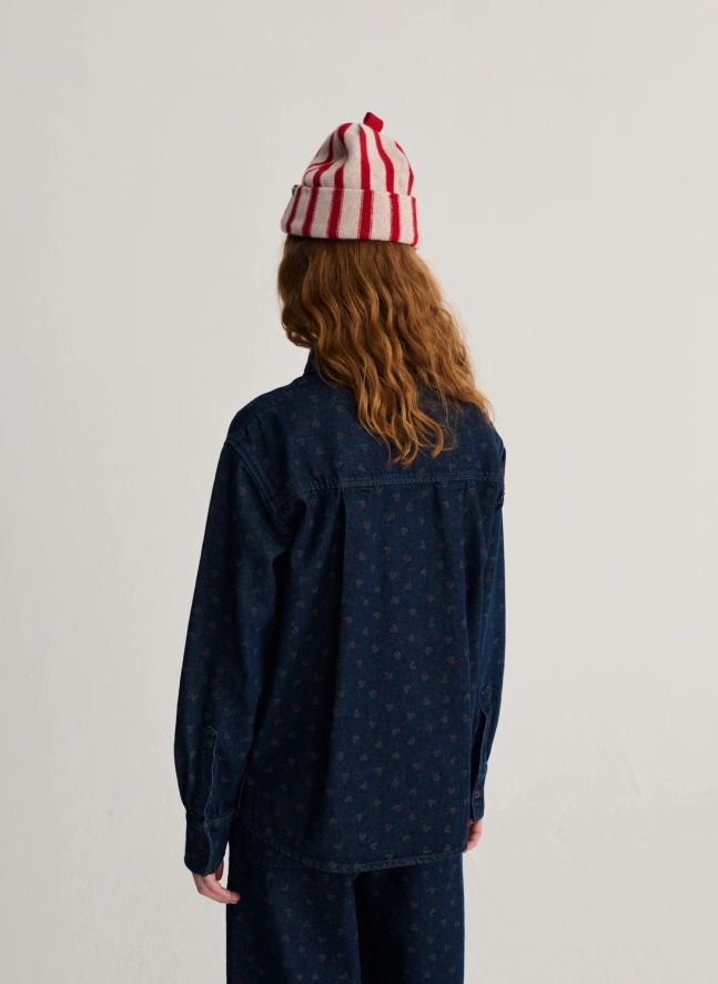 Chemise Swamp Whirl Coton Bio | Bleu marine