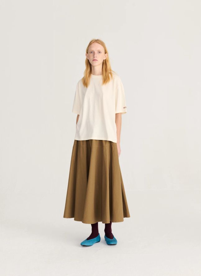 T-shirt Dark Flower Coton Bio | Blanc