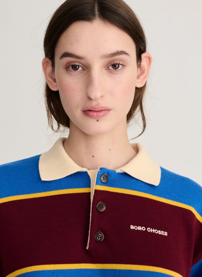Sweat Polo Coton Bio | Bleu