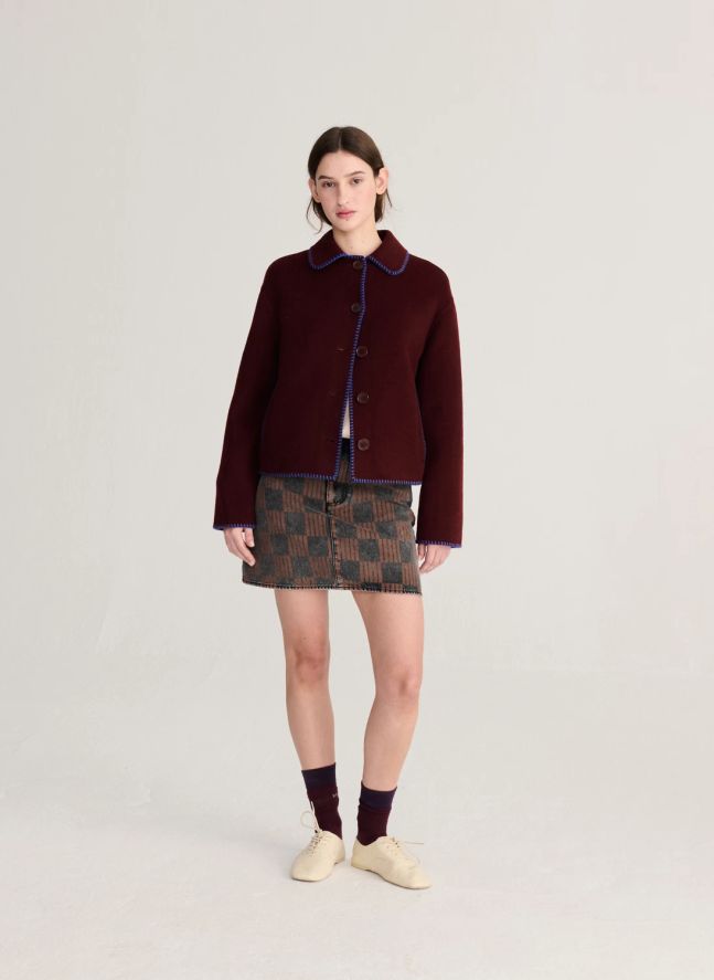 Veste Hand Made Laine | Bordeaux