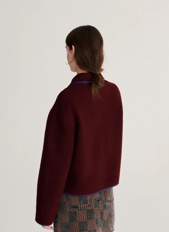 Veste Hand Made Laine | Bordeaux