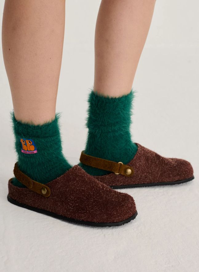 Chaussettes Tag Furry | Vert forêt