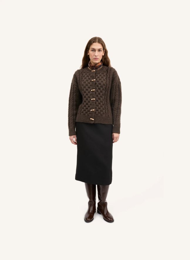 Cardigan Lennox Laine | Marron foncé