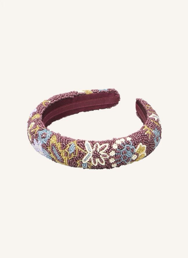 Serre-tête Perles Fiora Midi | Marron