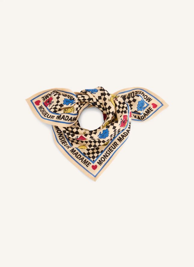 Petit Foulard Manika - Apaches x Monsieur Madame | Ecru