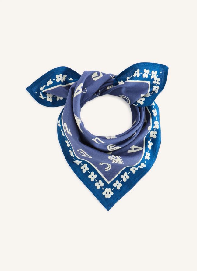 Petit Foulard Manika Alphabet | Bleu