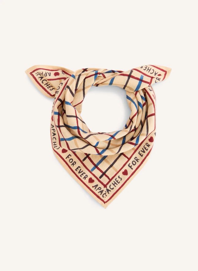 Petit Foulard Manika Carreaux | Beige